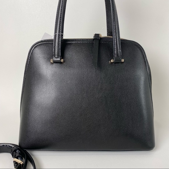 Kate Spade Handbag Patterson Drive Medium Dome Leather Satchel Bag in Black - Picture 5 of 11